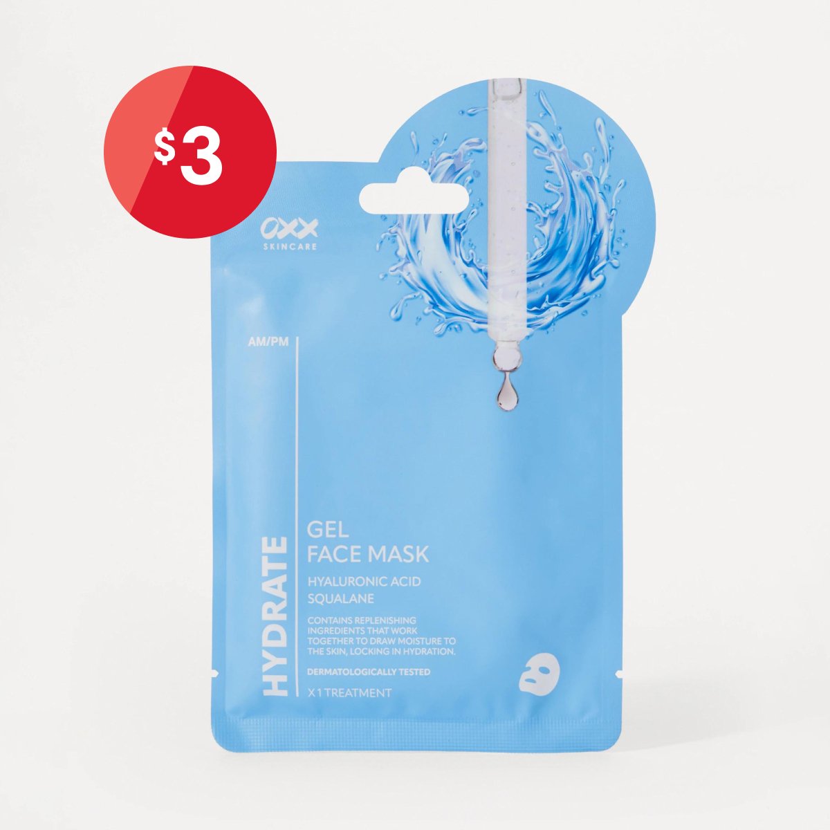 OXX Skincare Hydrate Gel Face Mask - Hyaluronic Acid and Squalane