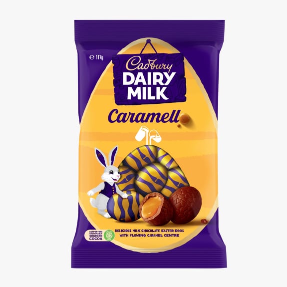 Cadbury Dairy Milk Caramello bag 117g $5.50.