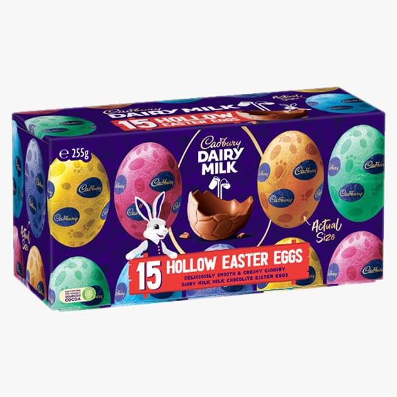 Cadbury 15 pack hollow eggs 255g $9.