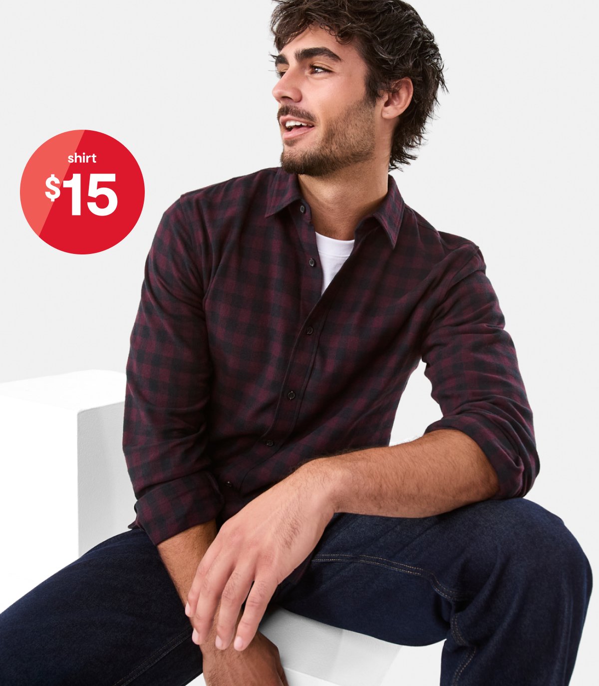 Long Sleeve Brushed Shirt $15