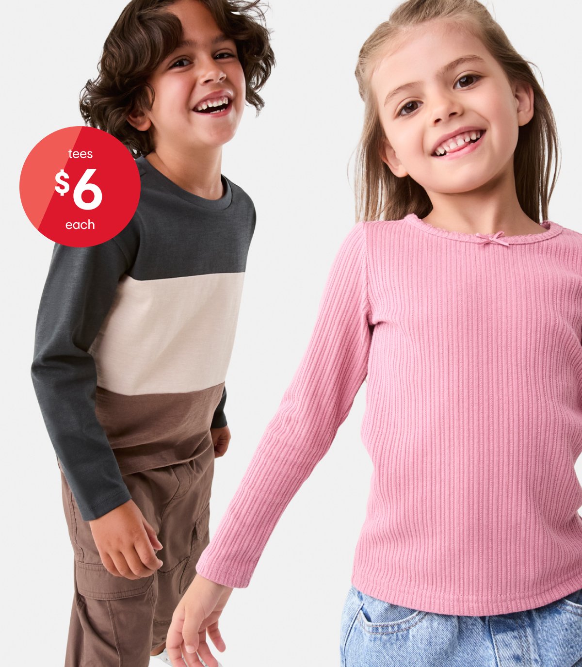 Long Sleeve Pointelle T-shirt $6