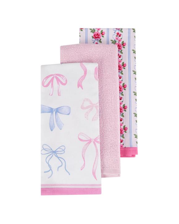 3 Pack Soft Floral Tea Towels