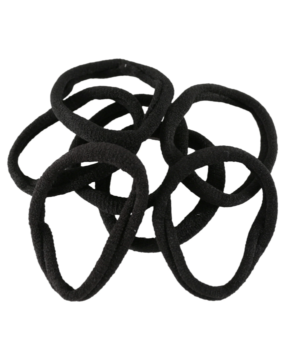 24 Pack Black Soft Ponytailers