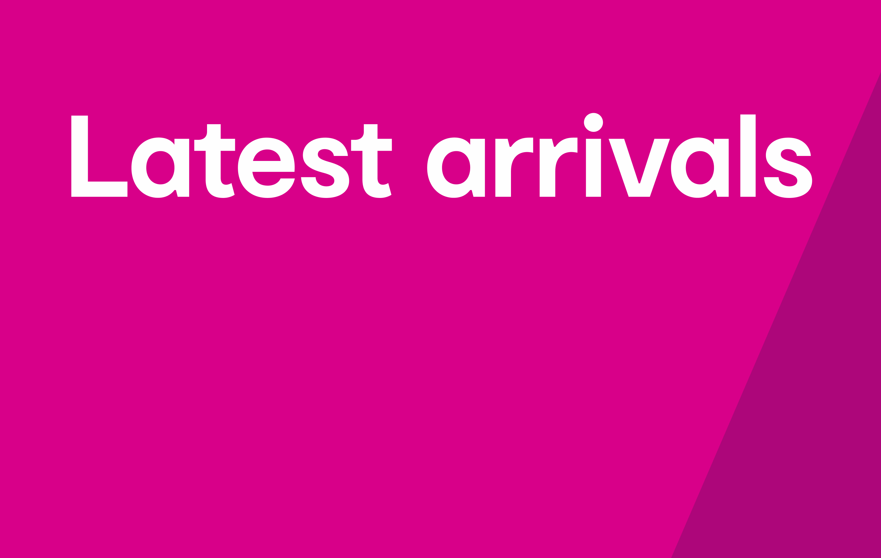 Latest arrivals