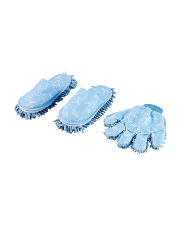 Dust Slippers and Dusting Glove Set - Bow