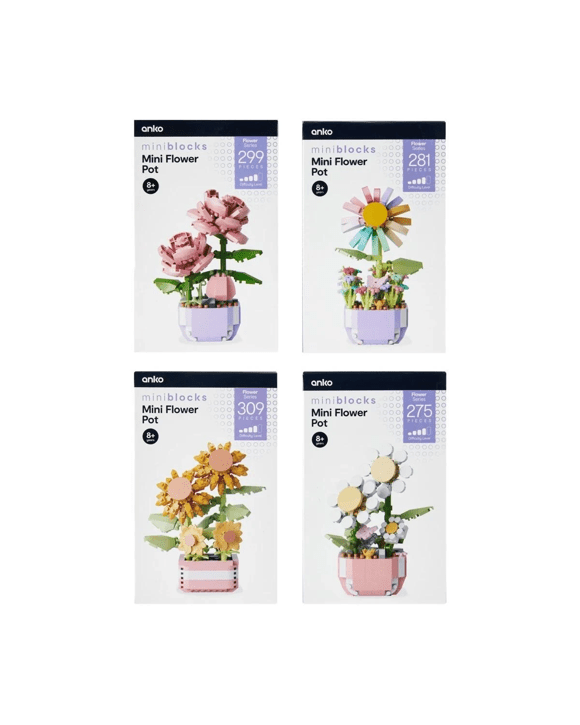 Mini Blocks Flower Series: Mini Flower Pot Playset - Assorted
