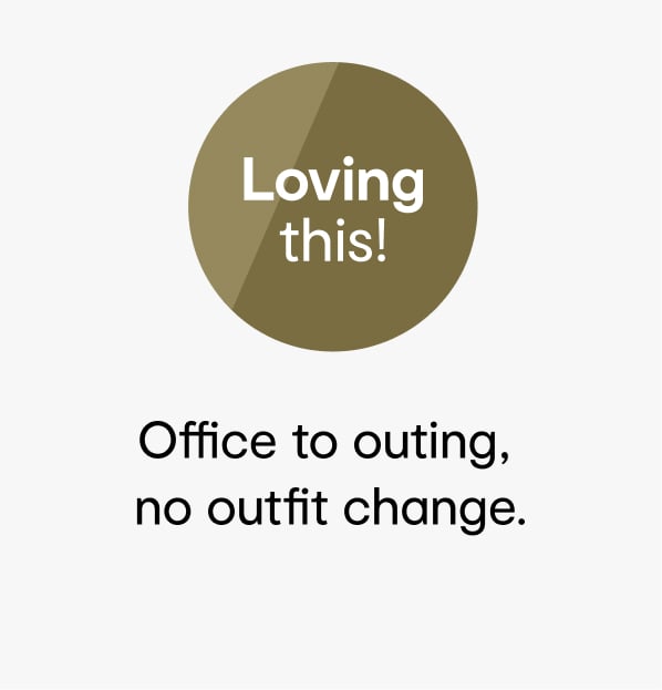Office to outing, no outfit change.