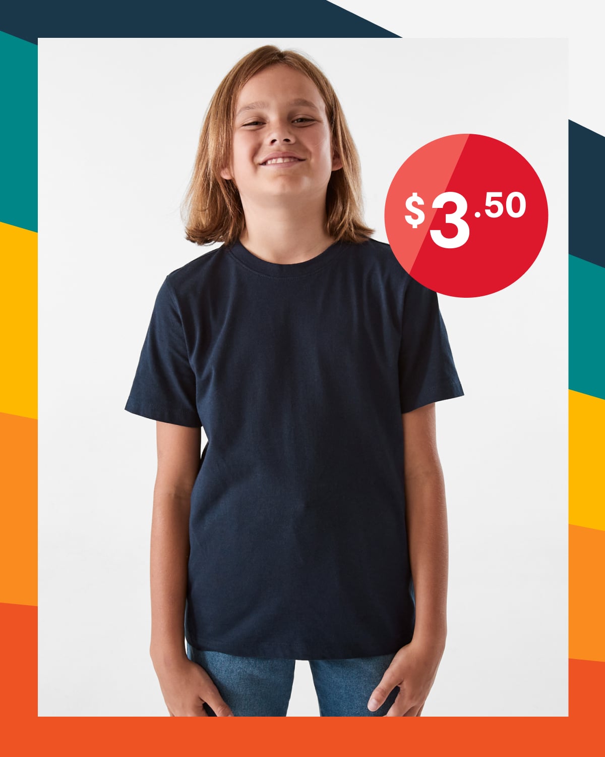 Kids plain crew $3.50.