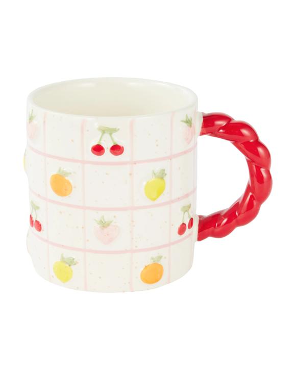 Mixed Fruit Grid Mug