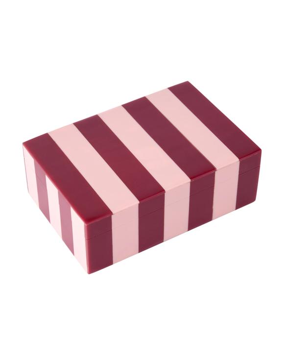 Pink and Berry Stripe Decor Box