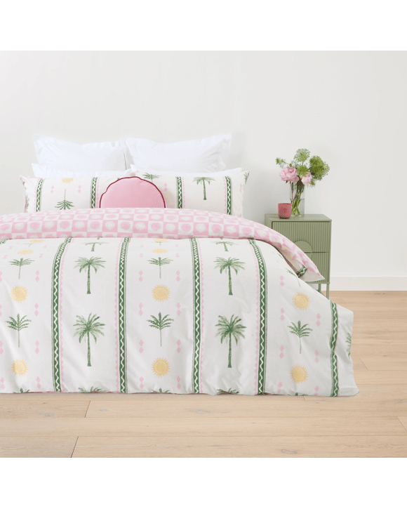 Alani Cotton Rich Reversible Quilt Cover Set QB