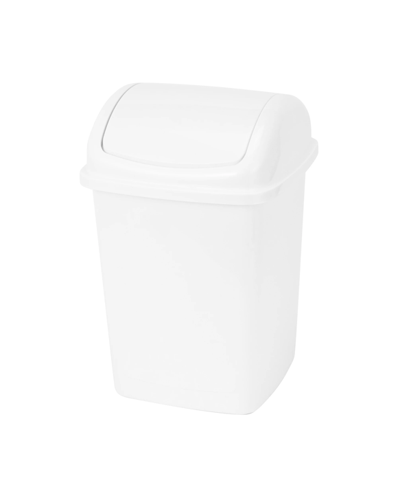 5L Swing Top Bin - White