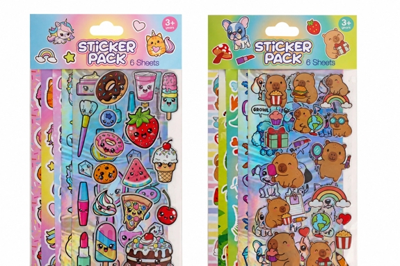 6 Sheet Sticker Pack - Assorted