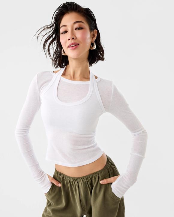 Long Sleeve Layered Tank Top