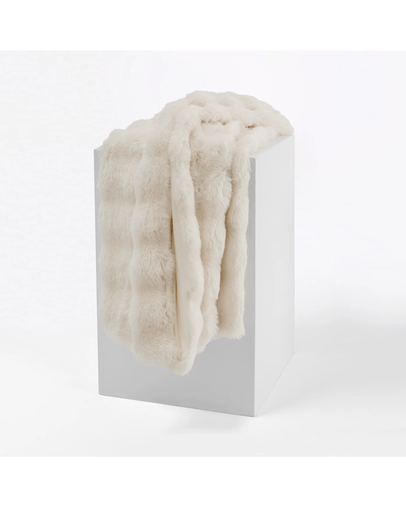 Faux Fur Throw - White