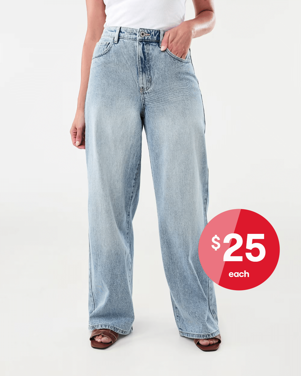 Wide leg jeans