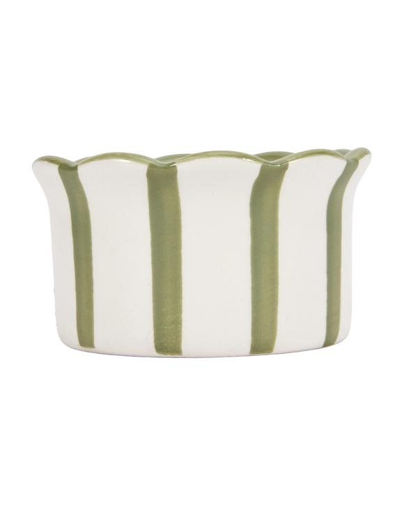 Forest Bloom Stripe Ceramic Candle