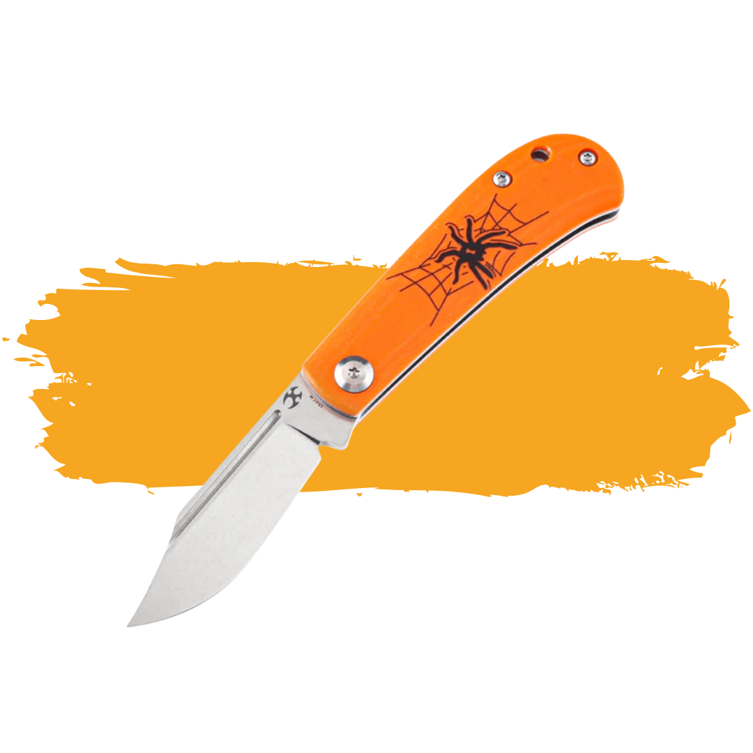 Kanspet Bevy Orange G10 with Spider Print