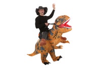 Adult T-REX Dinosaur Rider Inflatable Costume