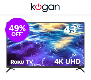 Kogan 43" LED 4K Smart Roku TV Product Image