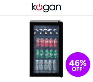 Kogan 93L Glass Door Bar Fridge Product Image