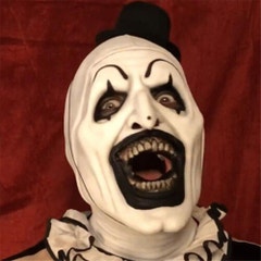 Unisex Adults Terrifier Art the Clown Mask Cosplay Costume Masquerade Halloween Party Props(Style A)