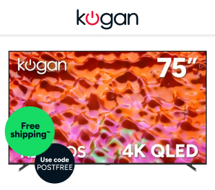 Kogan 75" QLED 4K Tizen Smart TV Product Image