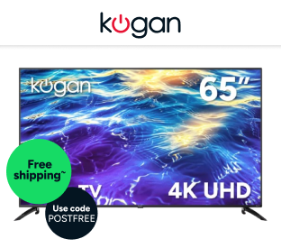 Kogan 65" LED 4K Smart Roku TV Product Image