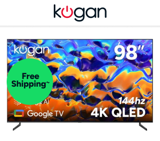 Kogan 98" QLED 4K 144Hz Smart AI Google TV Product Image