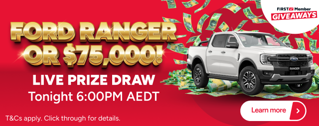 Ford Ranger OR $75,000 Live Draw