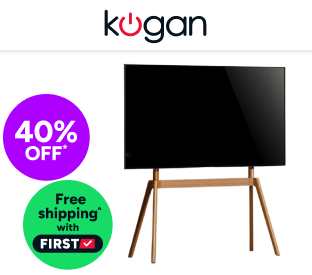 Kogan Scandinavian Studio TV Floor Stand for 49"-75" TVs (Walnut) Product Image