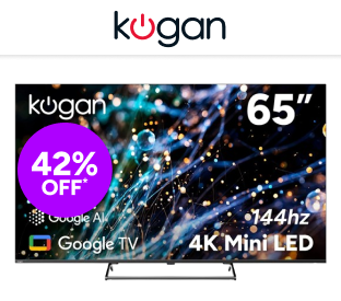 Kogan 65" Mini-LED QLED 4K Smart AI Google TV Product Image