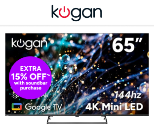 Kogan 65" Mini-LED QLED 4K Smart AI Google TV Product Image