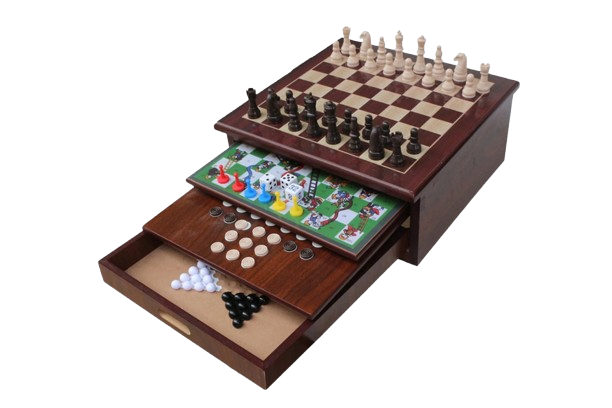 Kogan 15-in-1 Games Board (Dark Brown) Product Image