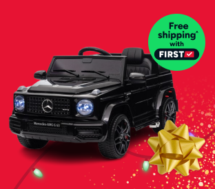 Kids Mercedes-Inspired Electric Ride-On Car (Black) Product Image