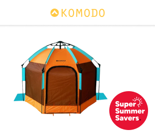 Komodo 4 Person Pop Up Tent Product Image