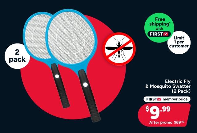 Electric Fly & Mosquito Swatter (2 Pack)
