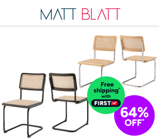 Matt Blatt Set of 2 Marcel Breuer Cesca Dining Chair Replica Product Image