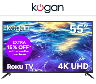 Kogan 55" LED 4K Smart Roku TV Product Image