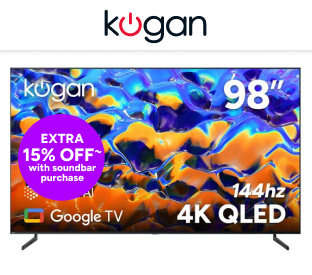 Kogan 98" QLED 4K 144Hz Smart AI Google TV Product Image