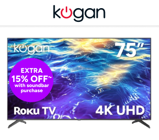 Kogan 75" LED 4K Smart Roku TV Product Image