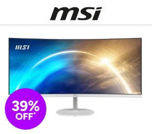 MSI 34" PRO UltraWide Curved QHD 100Hz Business Monitor - White (MP341CQW) Product Image