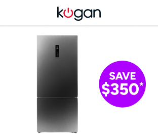 Kogan 416L Bottom Mount Fridge (Dark Stainless Steel) Product Image