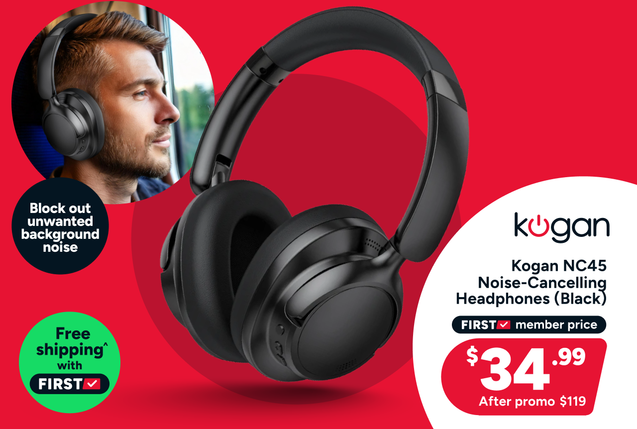 Kogan NC45 Noise-Cancelling Headphones (Black)