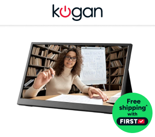 Kogan XPRESSO 15.6" Full HD IPS USB-C Portable Monitor with Leather Case Product Image