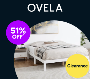 Ovela William Wood Bed Frame (White, Queen) Product Image