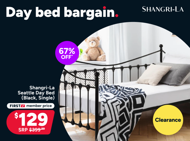 Shangri-La Seattle Day Bed (Black, Single)