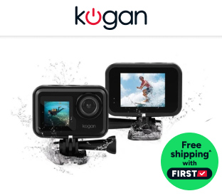 Kogan 4K Waterproof Touchscreen Action Camera & 128GB Micro SD Card Product Image