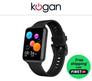 Kogan Active Slim Smart Watch (Black) Product Image