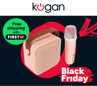 Kogan Mini Karaoke Bluetooth Speaker with Microphone (Pink) Product Image